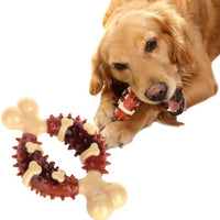 HKM-5623101 Pet Dental Chew Toy for Teeth Grinding, Anxiety Relief, and Oral Health - Natural Rubber Bone Shape