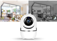 HKM-562323 1080P Auto Tracking Security Camera with Pan and Tilt, Two-Way Audio, Day and Night Vision