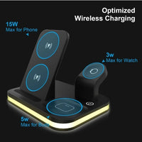 HKM-562323 4-in-1 Wireless Charging Dock with Magnetic Adapter for iPhone 12/13/14, AirPods, and Apple Watch