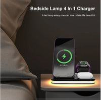 HKM-562323 4-in-1 Wireless Charging Dock with Magnetic Adapter for iPhone 12/13/14, AirPods, and Apple Watch
