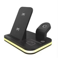 HKM-562323 4-in-1 Wireless Charging Dock with Magnetic Adapter for iPhone 12/13/14, AirPods, and Apple Watch
