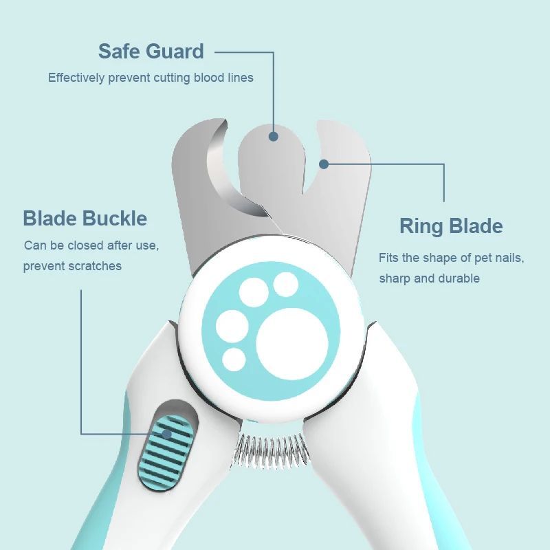 HKM-5623613 Ergonomic Nail Clippers for Dogs and Cats with Safety Stop Design, Medium & Large Pet Grooming Tool