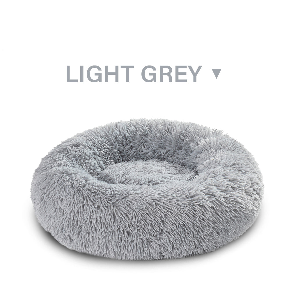 HKM-5623869 Cozy Doughnut-Shaped Pet Bed for Medium to Large Cats and Dogs, Washable Plush Cushion