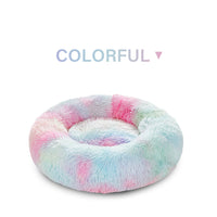HKM-5623869 Cozy Doughnut-Shaped Pet Bed for Medium to Large Cats and Dogs, Washable Plush Cushion