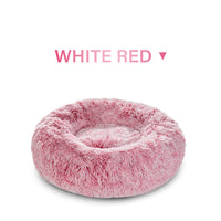 HKM-5623869 Cozy Doughnut-Shaped Pet Bed for Medium to Large Cats and Dogs, Washable Plush Cushion