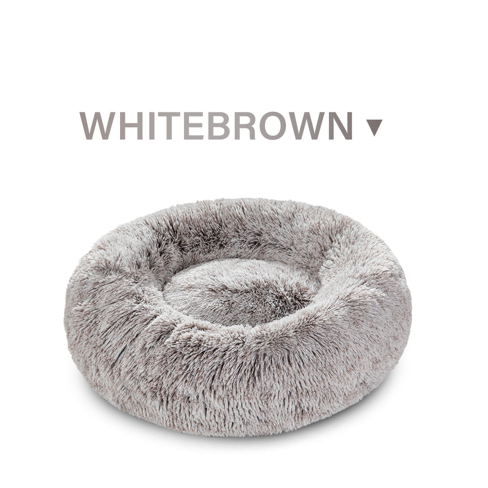 HKM-5623869 Cozy Doughnut-Shaped Pet Bed for Medium to Large Cats and Dogs, Washable Plush Cushion