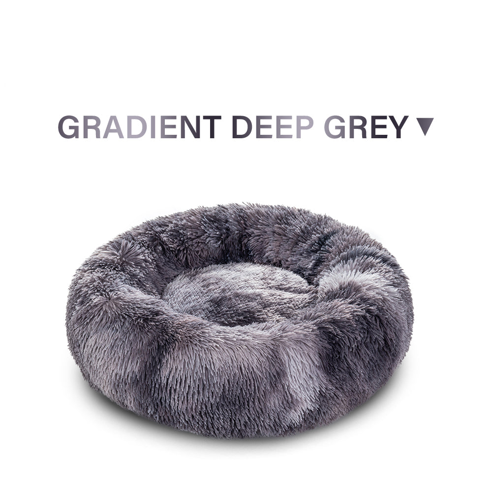 HKM-5623869 Cozy Doughnut-Shaped Pet Bed for Medium to Large Cats and Dogs, Washable Plush Cushion