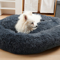 HKM-5623869 Cozy Doughnut-Shaped Pet Bed for Medium to Large Cats and Dogs, Washable Plush Cushion