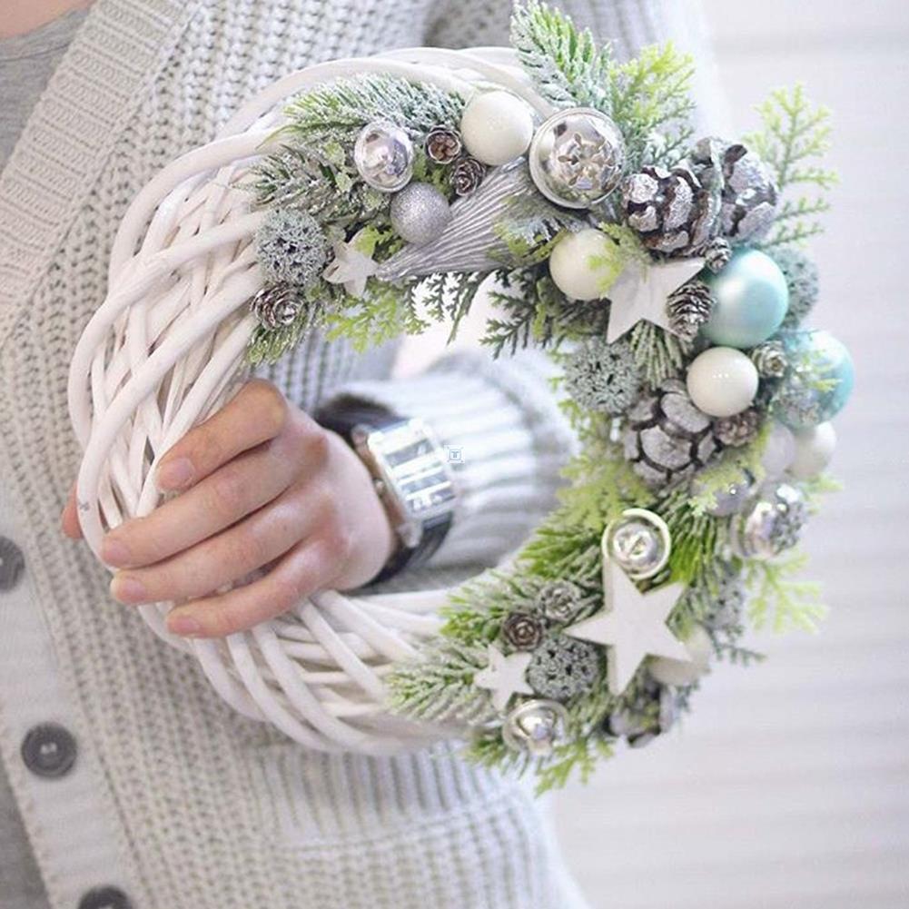 HKM-562387 Christmas Wicker Rattan Decoration Wreath Floral Garland - Available in 10cm, 20cm, 30cm
