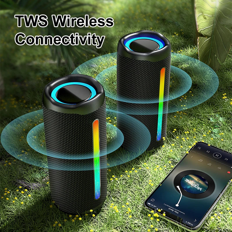 HKM-562451 RGB Bluetooth Wireless Speaker - Portable High-Quality Audio Box for Personal Use