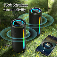 HKM-562451 RGB Bluetooth Wireless Speaker - Portable High-Quality Audio Box for Personal Use