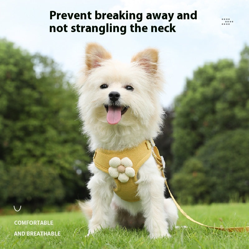 HKM-5624893 Durable Vest-Style Dog Rope Leash with Comfortable Chest Strap ¨C Multiple Colors Available