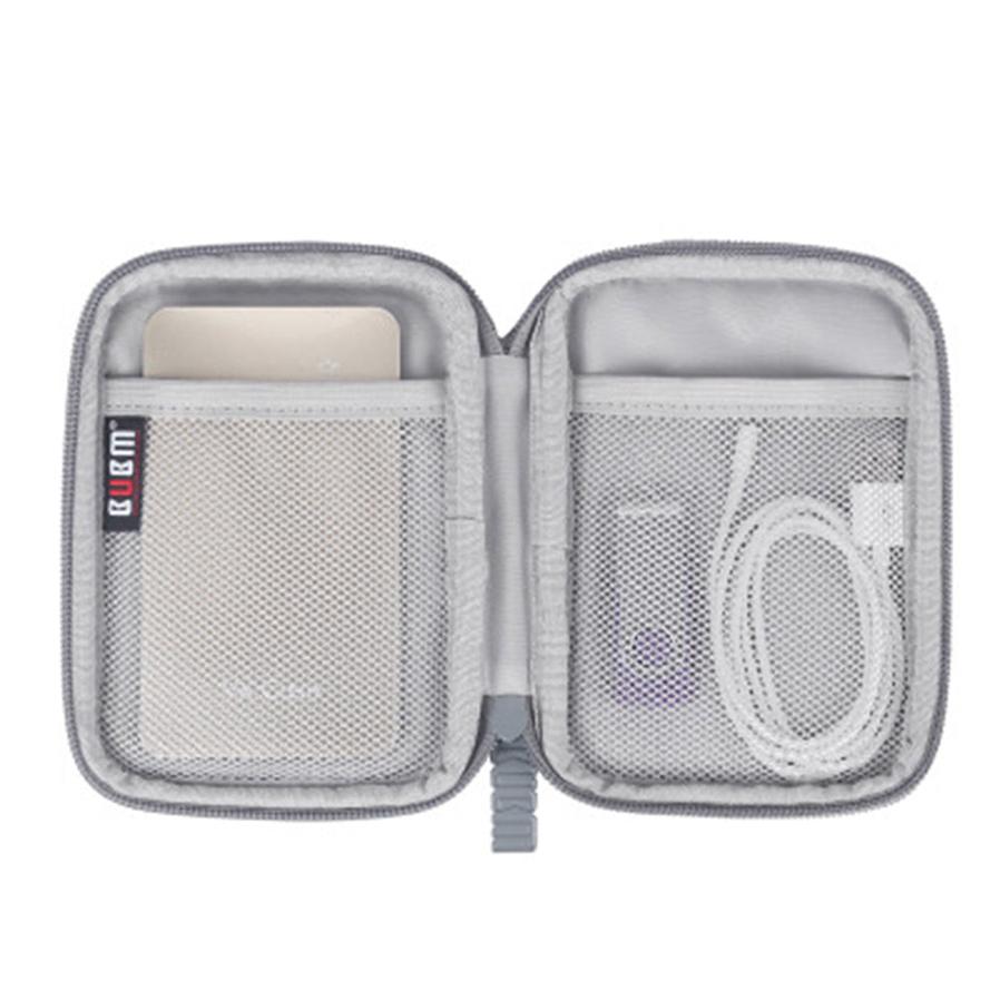 HKM-562515 Portable Digital Data Cable and Hard Disk Storage Bag - Simple Handbag Design for Travel and Desktop Use