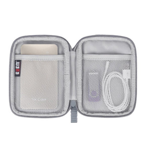 HKM-562515 Portable Digital Data Cable and Hard Disk Storage Bag - Simple Handbag Design for Travel and Desktop Use