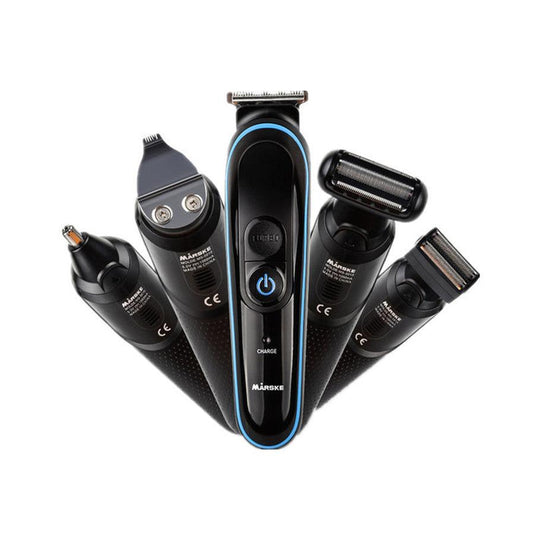 HKM-562515 Rechargeable Multi-Function Hair Clipper with Stainless Steel Blade - Model MS-5010, Black and Blue