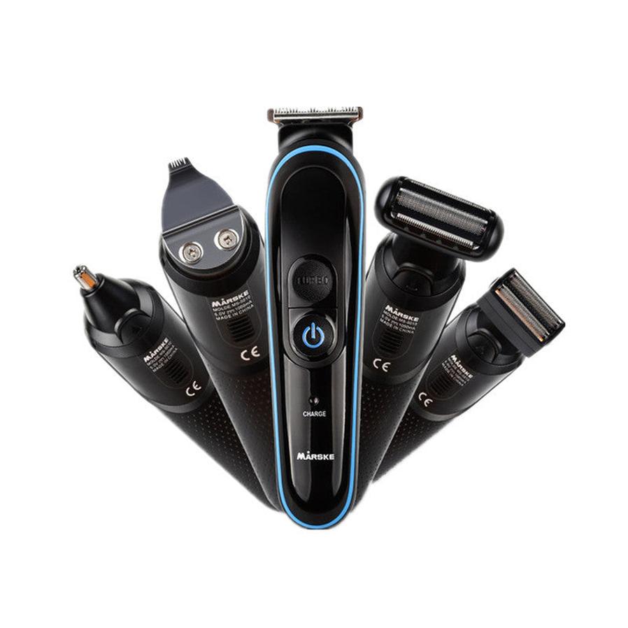 HKM-562515 Rechargeable Multi-Function Hair Clipper with Stainless Steel Blade - Model MS-5010, Black and Blue