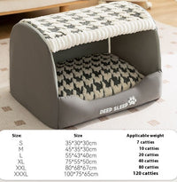 HKM-5627453 Cozy Three-Dimensional Bear-Shaped Pet Kennel with Removable Nest for Small Dogs