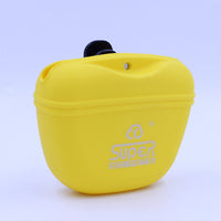 HKM-5627837 Silicone Dog Food Bag - Portable Training Waist Pack for Pet Snacks in Blue, Yellow, and Green