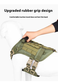 HKM-5628221 Tactical Pet Harness for Dogs, Adjustable Oxford Cloth in Black, Army Green, Gray