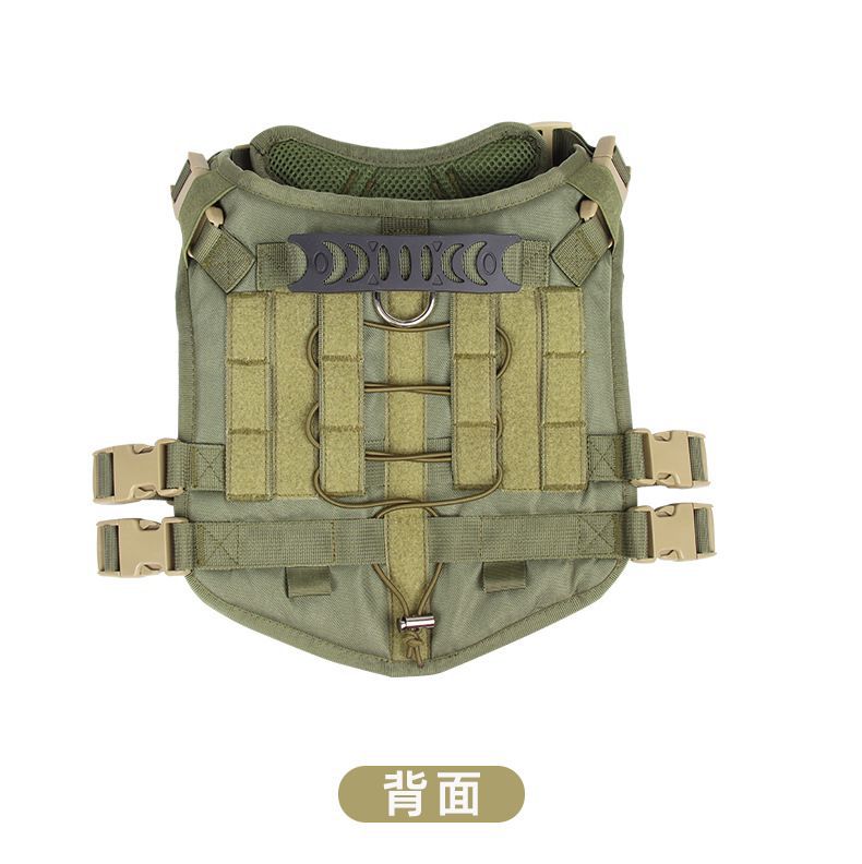 HKM-5628221 Tactical Pet Harness for Dogs, Adjustable Oxford Cloth in Black, Army Green, Gray