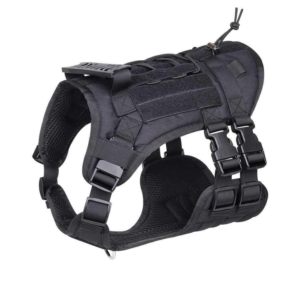 HKM-5628221 Tactical Pet Harness for Dogs, Adjustable Oxford Cloth in Black, Army Green, Gray