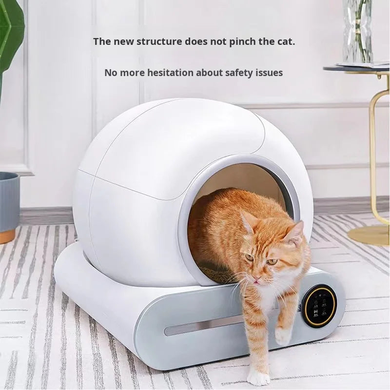 HKM-562899 Smart Automatic 65L Eco-Friendly Cat Litter Box with Deodorizing Feature