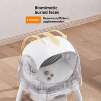 HKM-5629373 Automatic Self-Cleaning Litter Box in White with Deodorizing Features and Accessories