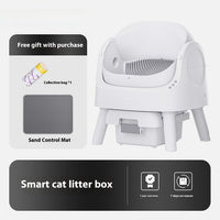 HKM-5629373 Automatic Self-Cleaning Litter Box in White with Deodorizing Features and Accessories