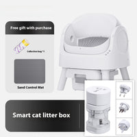 HKM-5629373 Automatic Self-Cleaning Litter Box in White with Deodorizing Features and Accessories