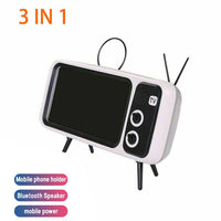 HKM-563091 Retro TV-Shaped Bluetooth Speaker with Hands-Free Calling and USB Charging, Portable Design for Outdoor and Home Use