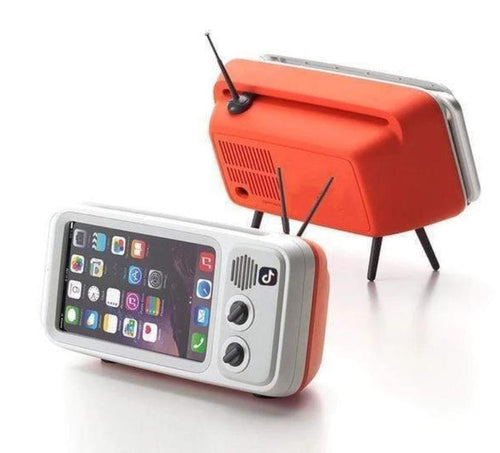 HKM-563091 Retro TV-Shaped Bluetooth Speaker with Hands-Free Calling and USB Charging, Portable Design for Outdoor and Home Use