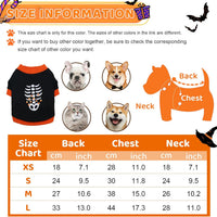 HKM-5631165 Lightweight Halloween Skeleton Costume Sweatshirt for Dogs and Cats - Perfect for Parties and Outdoor Fun