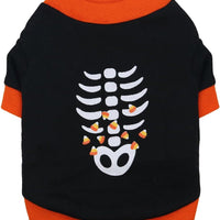 HKM-5631165 Lightweight Halloween Skeleton Costume Sweatshirt for Dogs and Cats - Perfect for Parties and Outdoor Fun