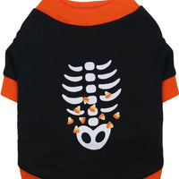 HKM-5631165 Lightweight Halloween Skeleton Costume Sweatshirt for Dogs and Cats - Perfect for Parties and Outdoor Fun