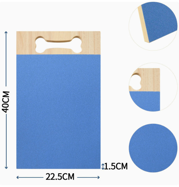HKM-5631549 Wooden Square Pet Scratch Board for Dogs - Available in Black, Green, and Purple