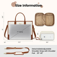 HKM-563155 Lightweight Laptop Tote Bag for Women - 15.6 Inch Large Teacher Purse and Briefcase for Office Use