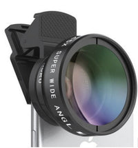 HKM-563155 Wide-Angle 10x Macro Lens for Mobile Phones - Aluminum Alloy & Optical Glass, Black