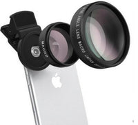 HKM-563155 Wide-Angle 10x Macro Lens for Mobile Phones - Aluminum Alloy & Optical Glass, Black