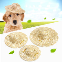 HKM-5631933 Stylish Woven Straw Hat for Dogs - Adjustable, Breathable, and Comfortable Design