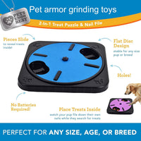 HKM-5632189 Dog Scratching and Slow-Feeding Board with Nail File and Interactive Toy