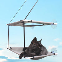HKM-5632957 Double Layer Mesh Cat Hammock for Hanging Pet Nest - Gray and Black Options