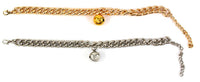 HKM-5633341 Monochrome Aluminum Dog Collar in Silver or Gold - Hip Hop Style, Size S/M