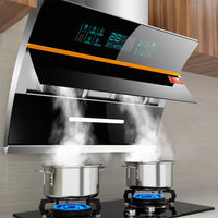 HKM-563347 Sleek Glass Side Wall Range Hood with High Suction Power for Kitchen - 75/90cm Cooker Hood Extractor