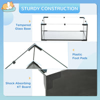 HKM-5635005 Spacious 3-Tier Hamster Cage with Tempered Glass Bottom and Accessories