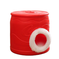 HKM-5635389 All-Season Enclosed Cat House - Warm PVC Can-Shaped Cat Bed