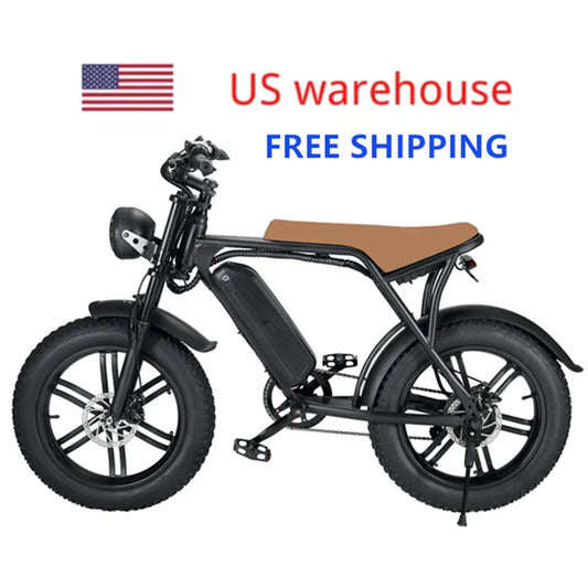 HKM-563539 20 Inch 750W Electric Fat Tire Bike with 7-Speed Gear System and Double Disc Brake