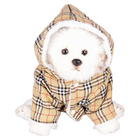 HKM-5636413 Plaid Dog Hooded Sweater in Multiple Colors for Pets