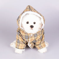HKM-5636413 Plaid Dog Hooded Sweater in Multiple Colors for Pets