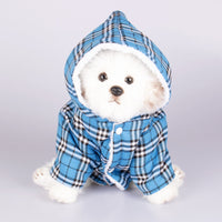 HKM-5636413 Plaid Dog Hooded Sweater in Multiple Colors for Pets