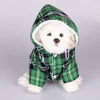 HKM-5636413 Plaid Dog Hooded Sweater in Multiple Colors for Pets